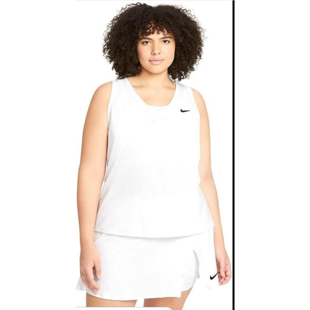 NikeCourt Dri-FIT Victory Tennis Tank Women’s XL White NWT Activewear